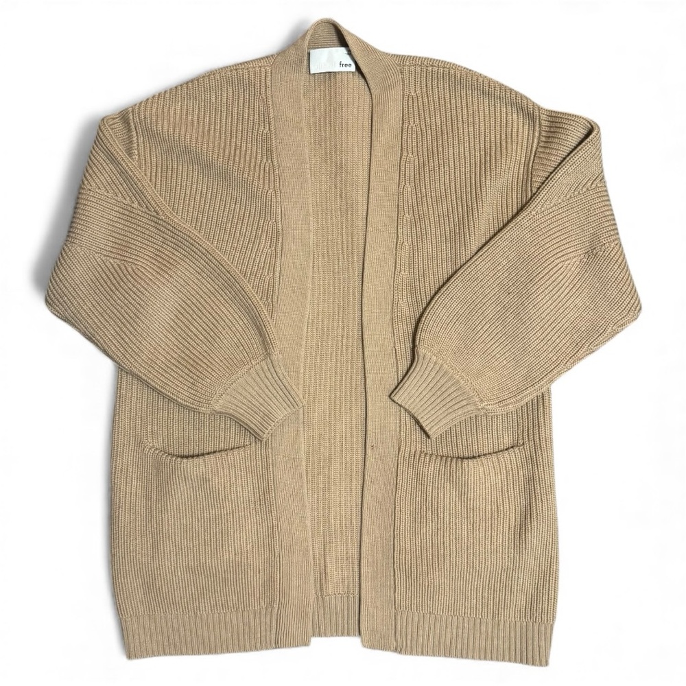 Aritzia Wilfred Free Unwind Oversized Merino Wool Cardigan Camel Tan XS Holiday - Picture 3 of 9